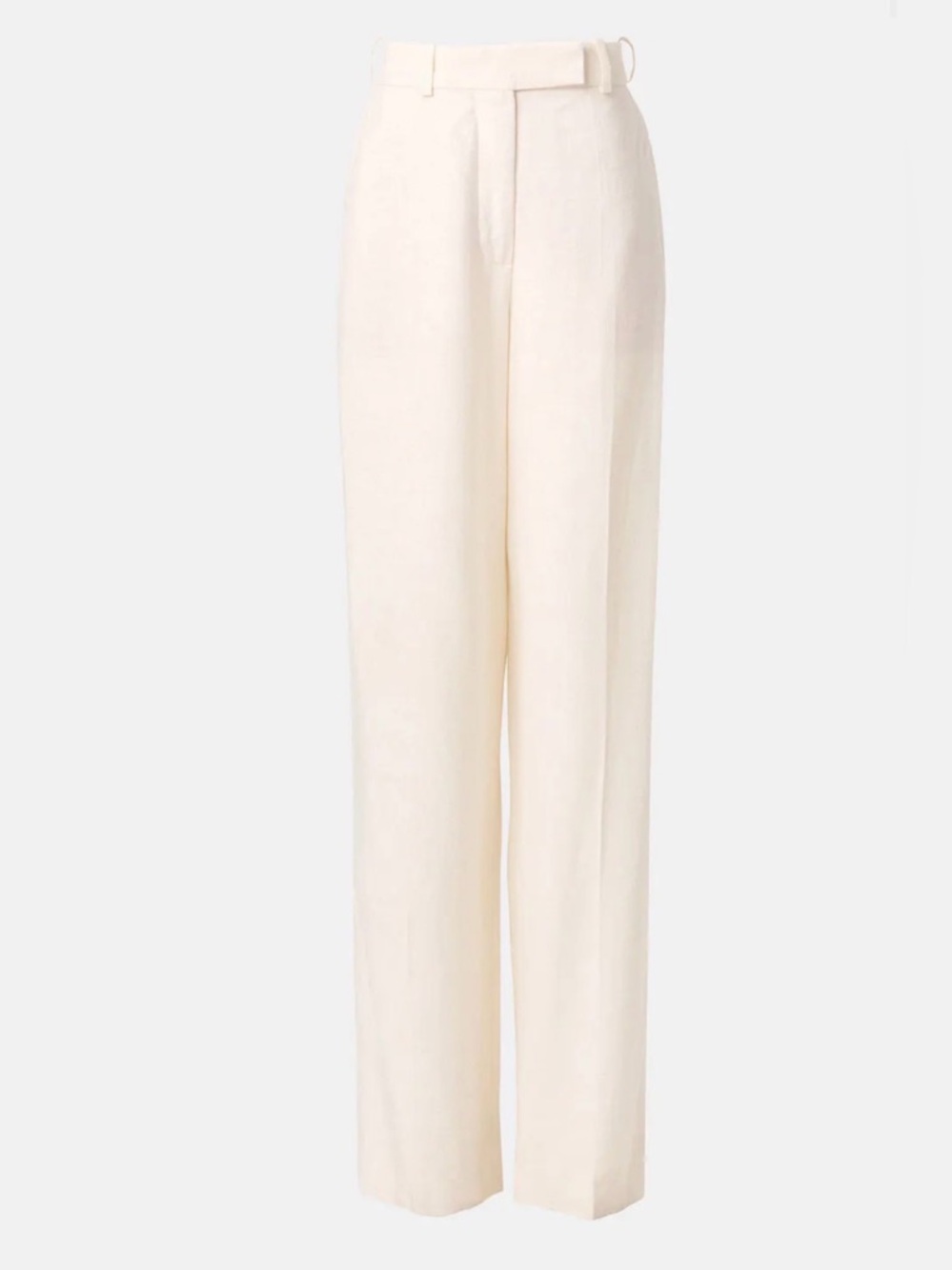Rohe Winter White Trouser High-Rise Wide Leg Cream Trousers